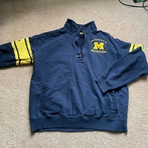 Vintage The University of Michigan Champion Heritage Quarter Zip Pullover Sz XL